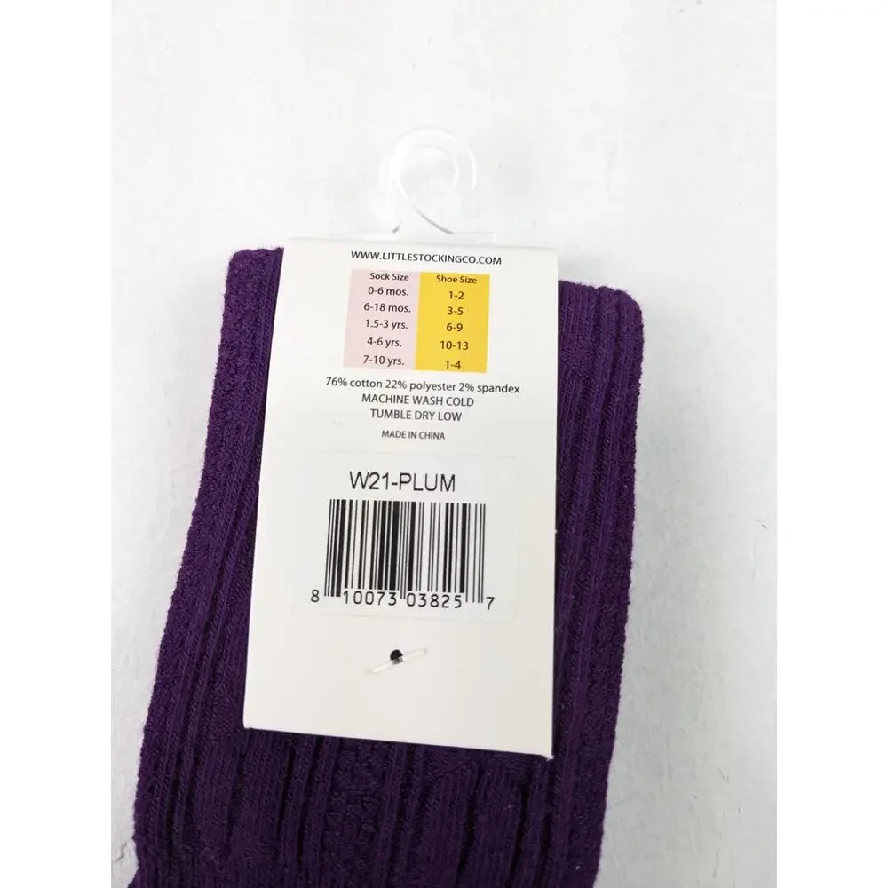 Little Stocking Co. Plum Knee High Socks 4-6 Year